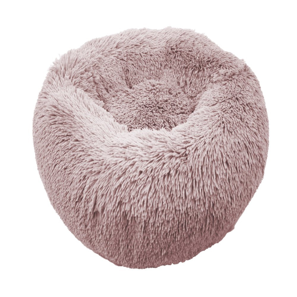 Precious Tails Super Luxe Shaggy Faux Fur Donut Bolster Dog Cat Bed - Small Animals & Pet Supplies > Pet Supplies > Cat Supplies > Cat Beds ENCHANTE ACCESSORIES   