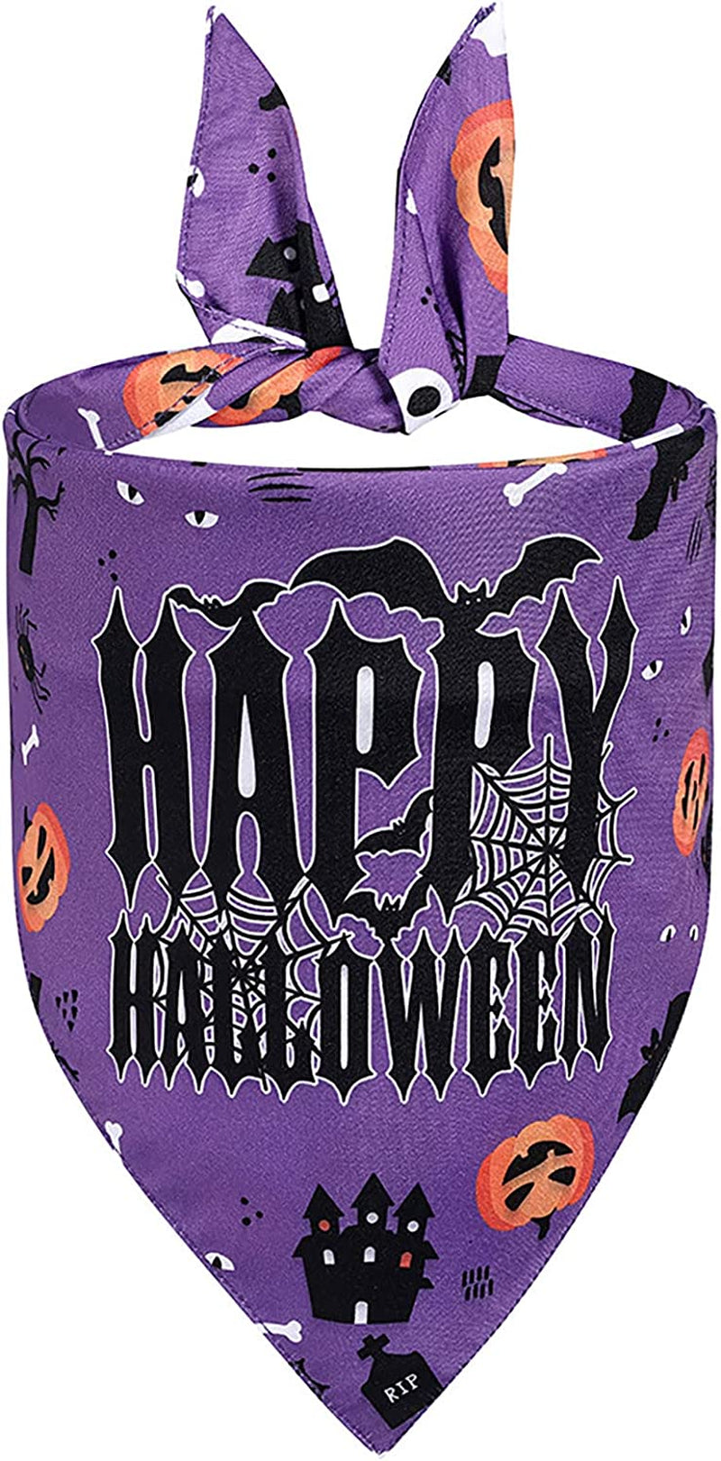 Dog Birthday Boy Bandana Pet Happy Birthday Party Triangle Dog Scarf Pet Halloween Pet Halloween Party Decoration Headscarf Dog Bib Pumpkin Bat Puppy Pet Dog Scarf Bandana for Dogs Cats (A, One Size) Animals & Pet Supplies > Pet Supplies > Dog Supplies > Dog Apparel Generic A One Size 