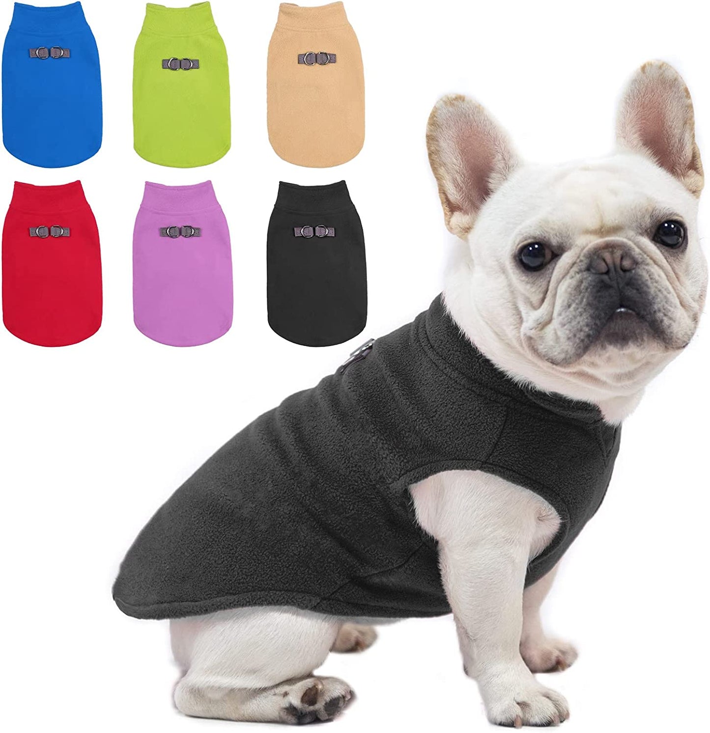 BEAUTYZOO Dog Fleece Vest Sweater Winter Jacket for Small and Medium Dogs with D-Ring Leash Cold Weather Coat Hoodie for XS S M Dogs Boy or Girls Animals & Pet Supplies > Pet Supplies > Dog Supplies > Dog Apparel BEAUTYZOO BLACK Medium 