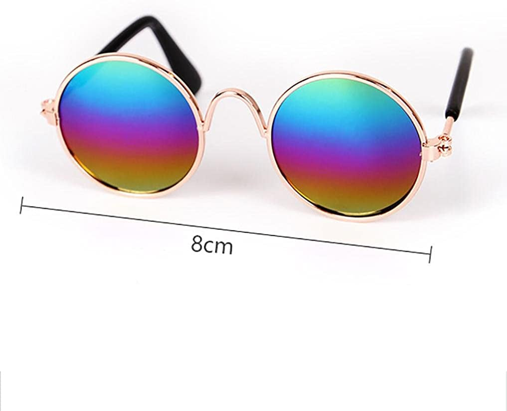 Wakeu Classic Retro Circular Metal Sunglasses for Cats or Small Dogs Animals & Pet Supplies > Pet Supplies > Dog Supplies > Dog Apparel Wakeu Pet Supplies   