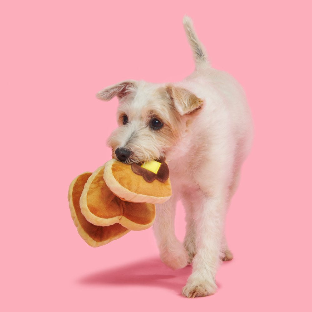 BARK Puppy Love Pancakes Dog Toy, Orange with Brown - Barkfest in Bed Animals & Pet Supplies > Pet Supplies > Dog Supplies > Dog Toys BARK   