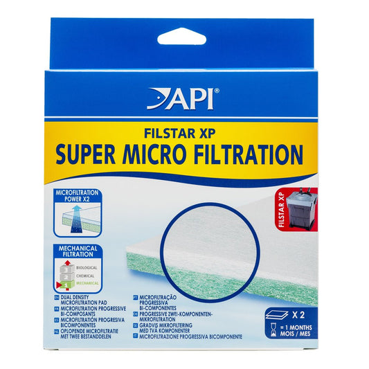 API Filstar XP Super Microfiltration, Aquarium Canister Filter Filtration Pads, 2-Count