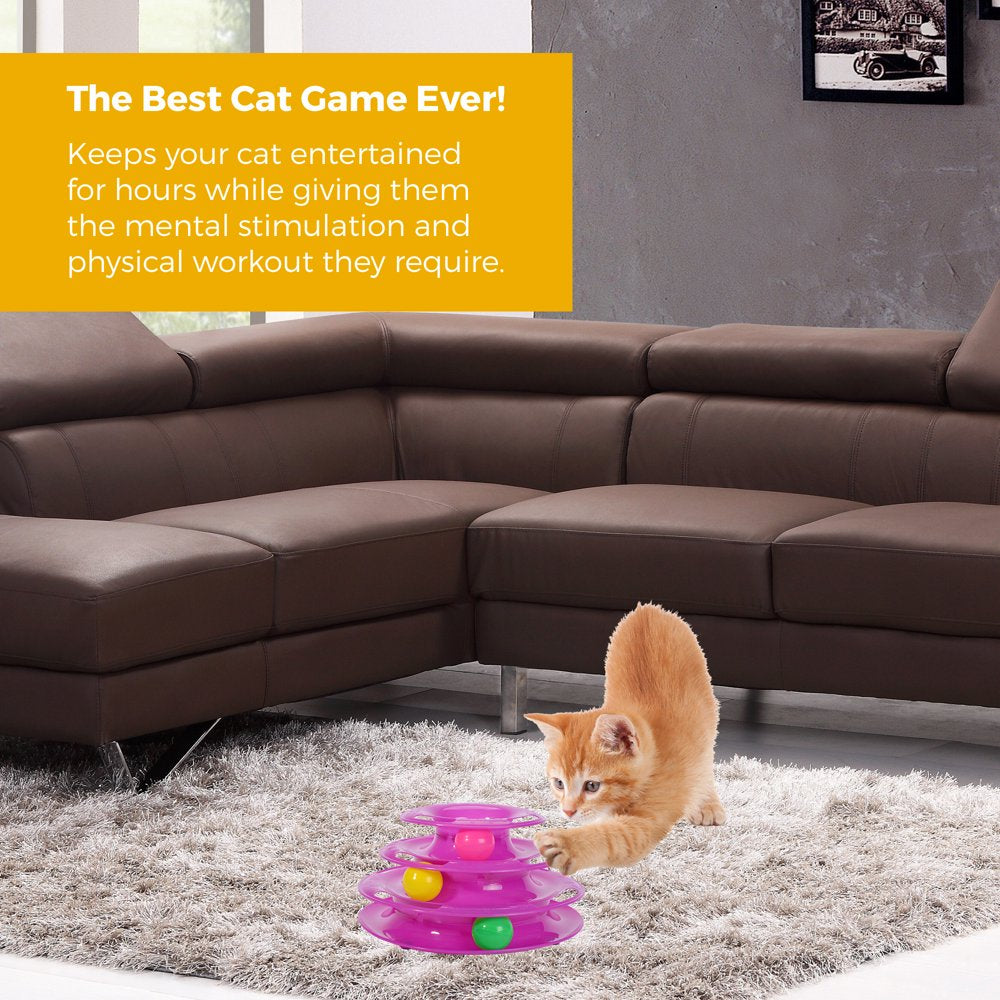 Pet Zone Busy Ball Three Tier Cat Tower Interactive Cat Toy Animals & Pet Supplies > Pet Supplies > Cat Supplies > Cat Toys Pet Zone   