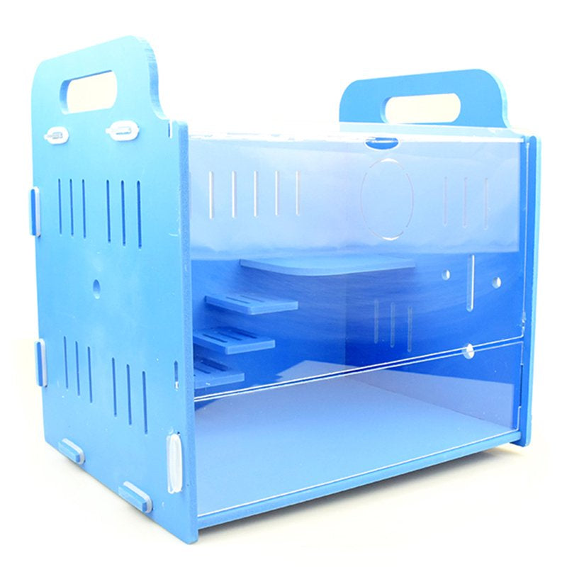 Hamster Cage Breathable Portable Hamster Habitat Pet Cage for Small Animals Animals & Pet Supplies > Pet Supplies > Small Animal Supplies > Small Animal Habitats & Cages Bangcool M Blue 