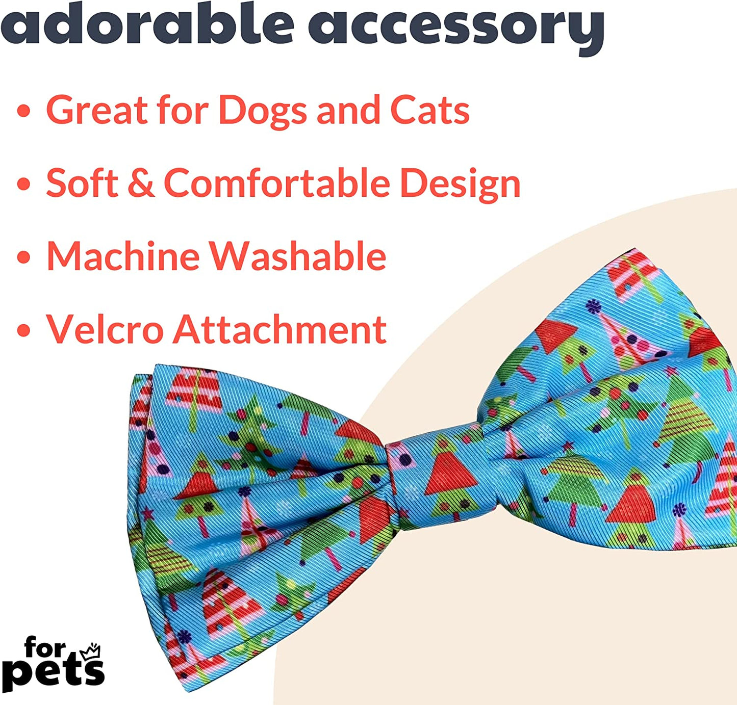 H&K Bow Tie for Pets | X-Mas Tree (Large) | Christmas Holiday Velcro Bow Tie Collar Attachment | Fun Bow Ties for Dogs & Cats | Cute, Comfortable, and Durable | Huxley & Kent Bow Tie Animals & Pet Supplies > Pet Supplies > Dog Supplies > Dog Apparel Huxley & Kent   