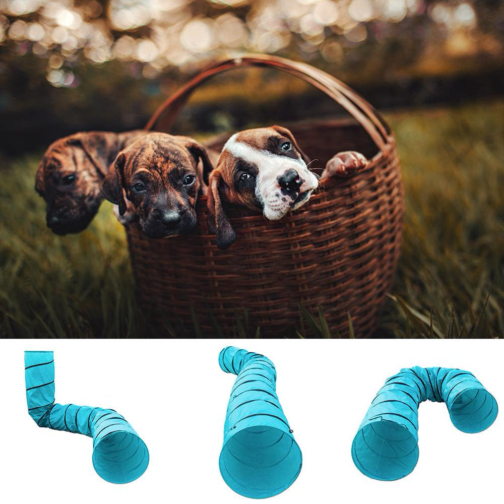 Pet Blue Tunnel Dog Agility Obedience Training 550Cm Length Play Tent House Animals & Pet Supplies > Pet Supplies > Dog Supplies > Dog Treadmills Aousin   