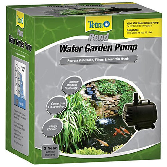 Tetra Pond Water Garden Pump, 1000 GPH, for Large Waterfalls, Filters and Fountain Heads Animals & Pet Supplies > Pet Supplies > Fish Supplies > Aquarium & Pond Tubing Spectrum Brands, Inc 1000 GPH  