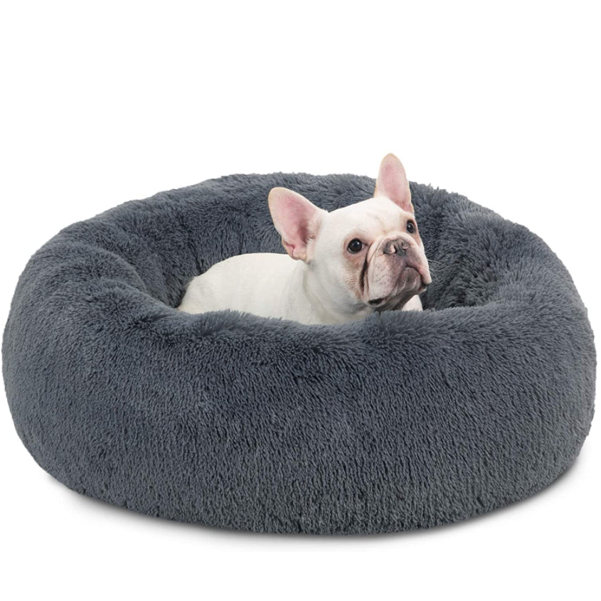 Focuspet Pet Dog Bed Cat Bed, round Plush Dog Beds for Small Medium Large Dogs and Cats, Donut Calming Puppy Bed Washable,Dark Gray Animals & Pet Supplies > Pet Supplies > Cat Supplies > Cat Beds 09198226552753 M-24"  