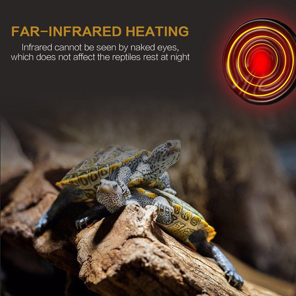 Anself 50W Reptile Heat Lamp, Infrared Waterproof Ceramic Heat Lamp E27 Lampholder Ceramic Heating Lamp for Reptile Amphibian