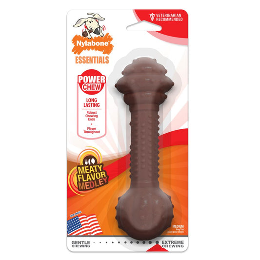 Nylabone Barbell Power Chew Durable Dog Toy - up to 35 Lbs. Animals & Pet Supplies > Pet Supplies > Dog Supplies > Dog Toys Central Garden and Pet Medium/Wolf - Up to 35 lbs.  