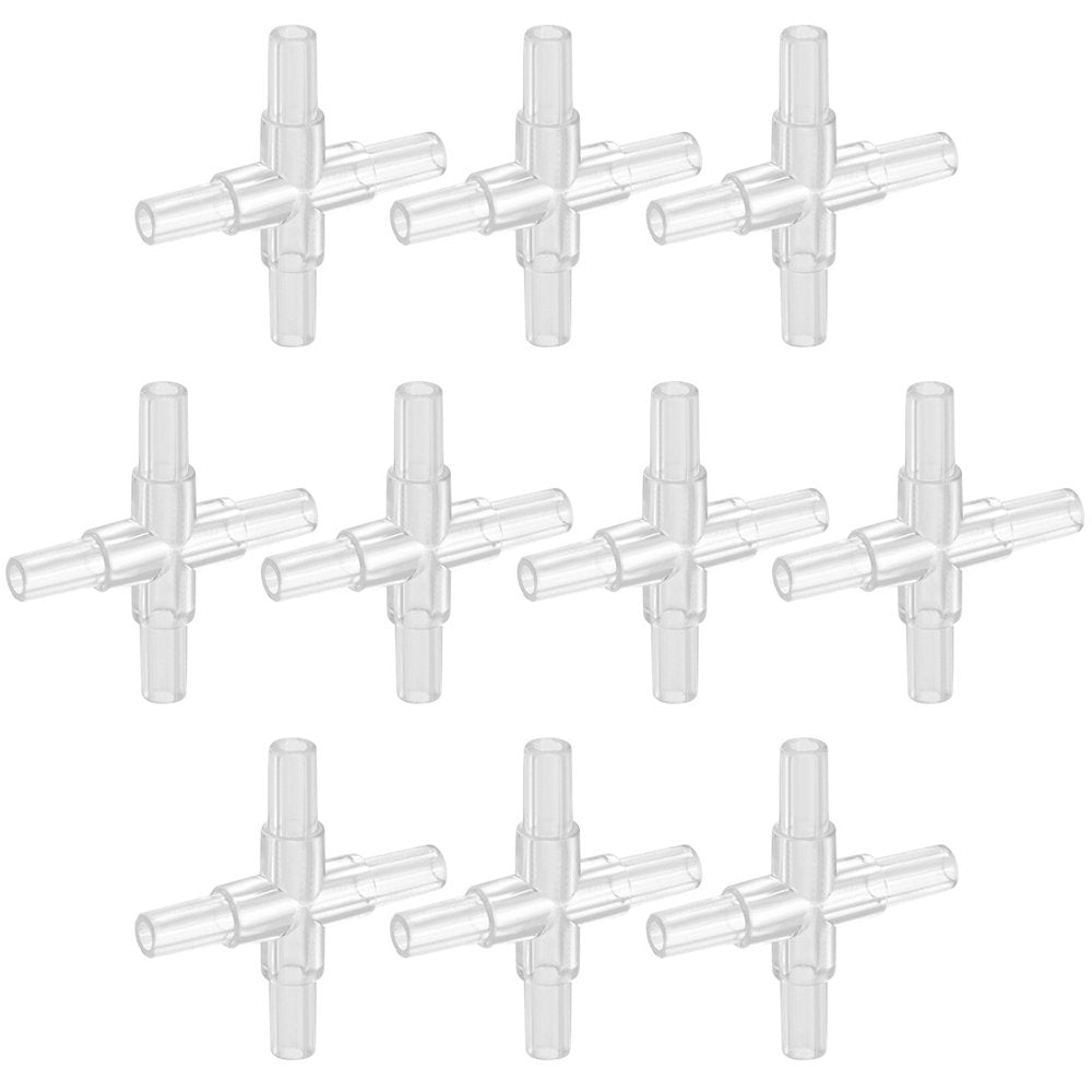 Aquarium Air Valve Connector,Plastic Inline Tubing,Cross,Valves,For 4Mm Fish Tank Pond Air Line 10Pcs Animals & Pet Supplies > Pet Supplies > Fish Supplies > Aquarium & Pond Tubing Unique Bargains   