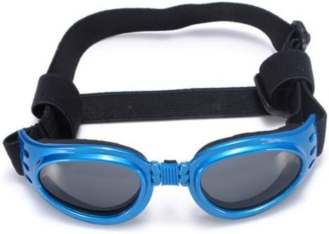 Krismile New Fashionable Water-Proof Multi-Color Pet Dog Sunglasses Eye Wear Protection Goggles Small (White) Animals & Pet Supplies > Pet Supplies > Dog Supplies > Dog Apparel Krismile Blue  