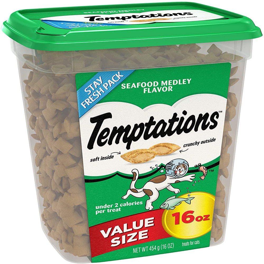 Temptations Classic Cat Treats Seafood Medley Flavor, Value Size 16 Oz. Tub Animals & Pet Supplies > Pet Supplies > Cat Supplies > Cat Treats Mars Petcare   