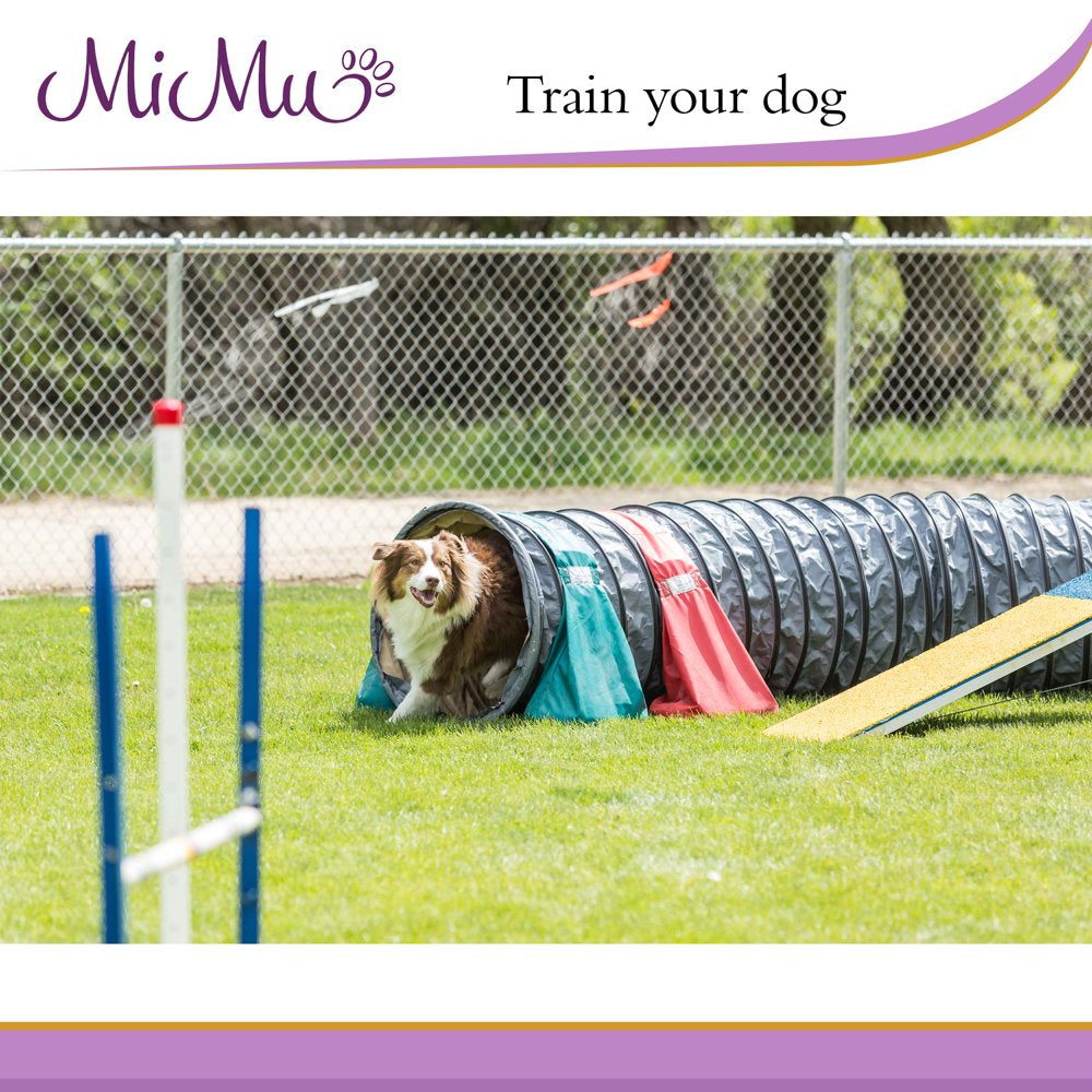 Mimu Dog Agility Equipment Obstacle Course with Small Tunnel - Weave - Jump