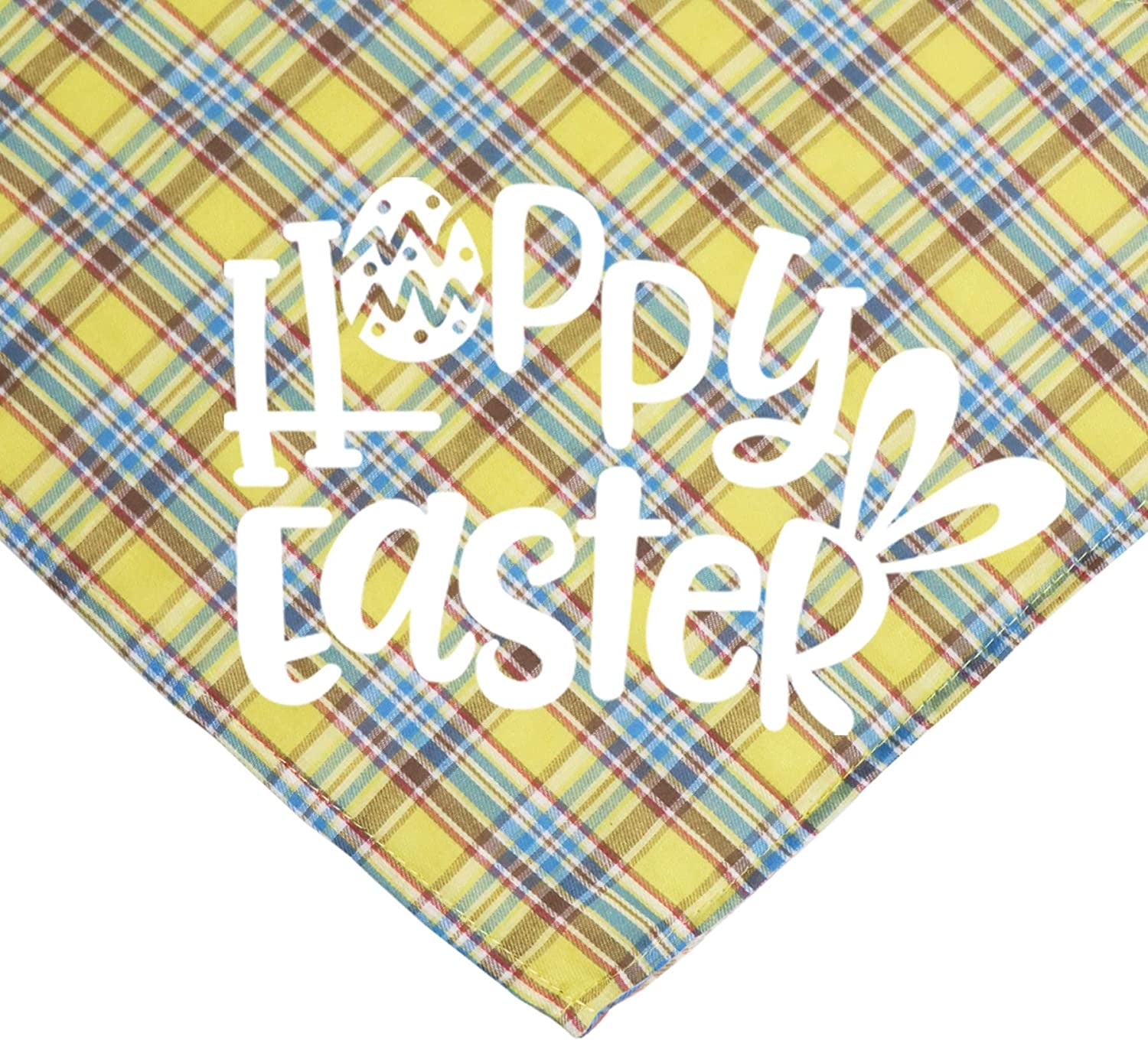 JOTFA Easter Dog Bandanas, Plaid Dog Puppy Easter Bandana Scarf for Small Medium Large Dogs Pets (Pink & Yellow & Light Blue) Animals & Pet Supplies > Pet Supplies > Dog Supplies > Dog Apparel JOTFA   