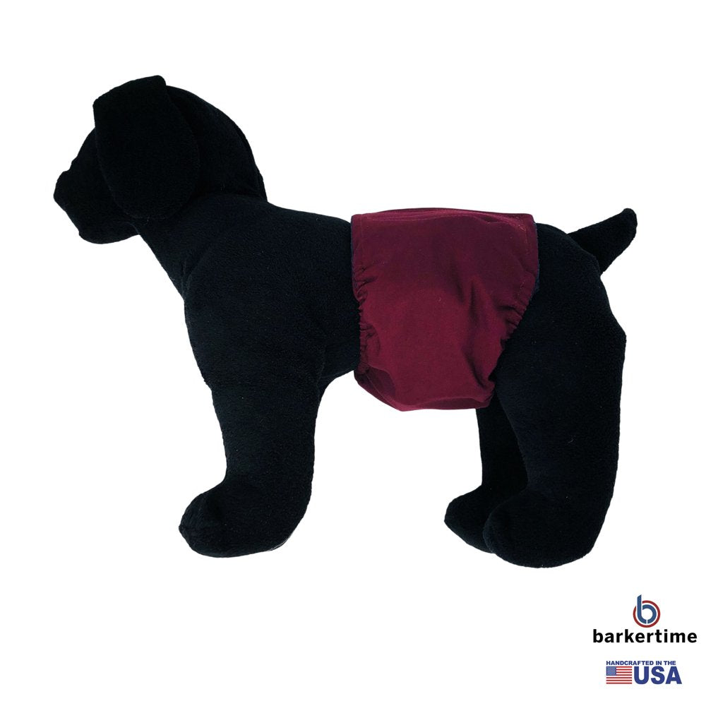 Barkertime Merlot Red Washable Dog Belly Band Male Wrap - Made in USA Animals & Pet Supplies > Pet Supplies > Dog Supplies > Dog Diaper Pads & Liners Barkertime   