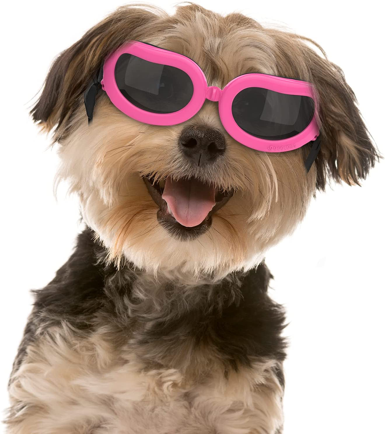 Pawaboo Dog Sunglasses, Small Dog Goggles with Adjustable Band, Waterproof Windproof Snowproof Cool Glasses for Puppy and Cat, Black Animals & Pet Supplies > Pet Supplies > Dog Supplies > Dog Apparel Pawaboo Pink  