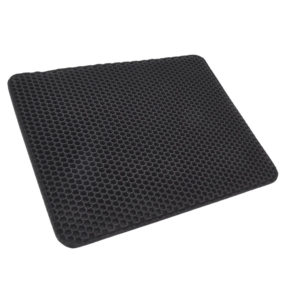 Cat Litter Pad, Less Waste Cat Litter Mat for Cat Litter Box Black Animals & Pet Supplies > Pet Supplies > Cat Supplies > Cat Litter Box Mats Knifun   