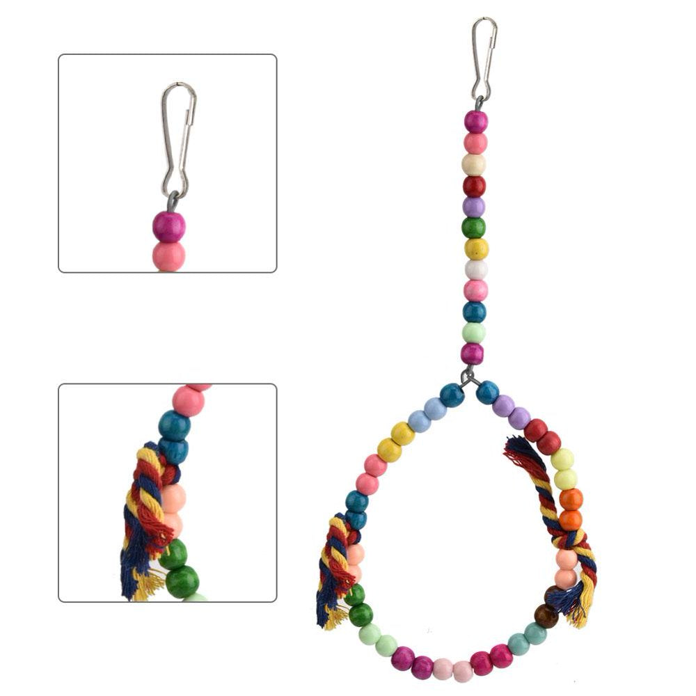 OTVIAP Inco Branco Bird Toys Swing Small Balls Hanging Bright Colors Beautiful Bird Toys Ladder for Birds Inco Toys Birds Perch Stress Relief Bird Toys Animals & Pet Supplies > Pet Supplies > Bird Supplies > Bird Ladders & Perches OTVIAP   