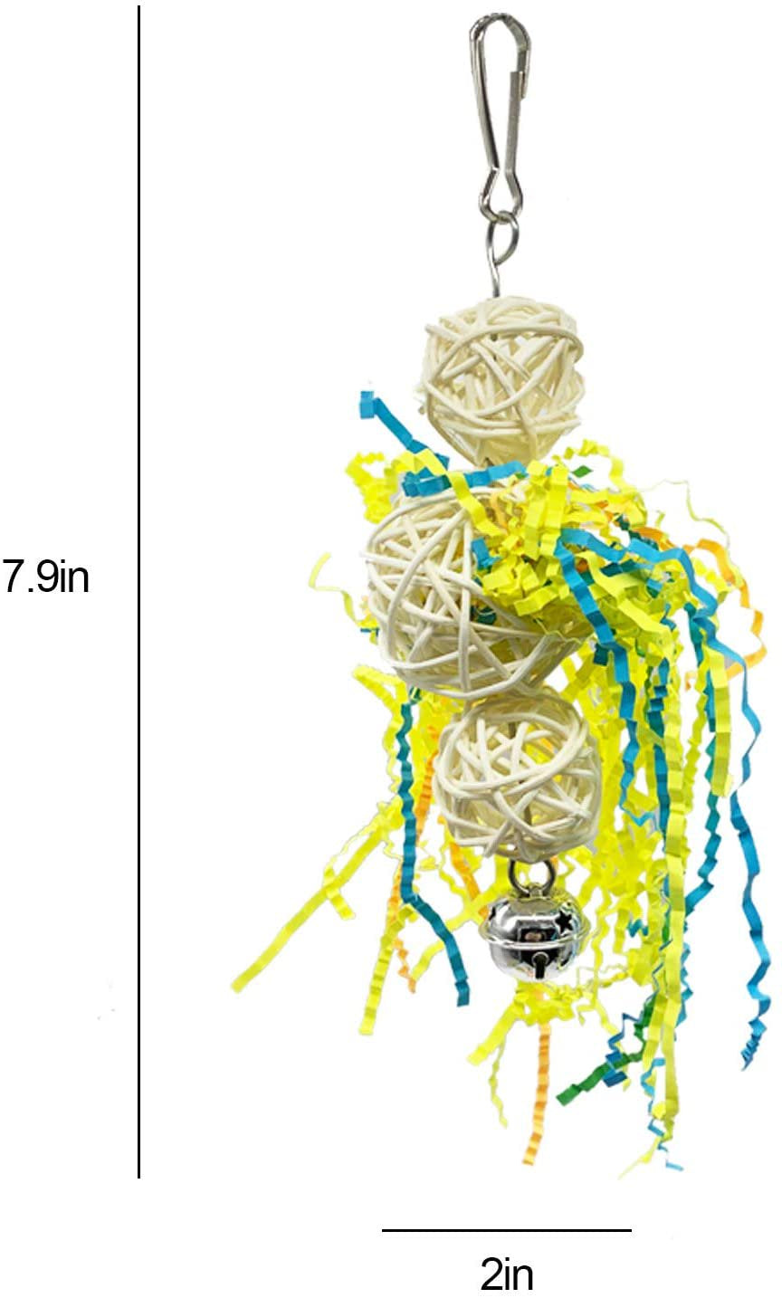 Bird Parrots Shredding Toys Parakeet Chewing Toys Bird Loofah Toys Parrot Cage Shredder Toys Bird Foraging Hanging Toys Bird Accessories for Parrots Lovebird Cockatiel Conure African Grey Animals & Pet Supplies > Pet Supplies > Bird Supplies > Bird Cage Accessories Smileol   
