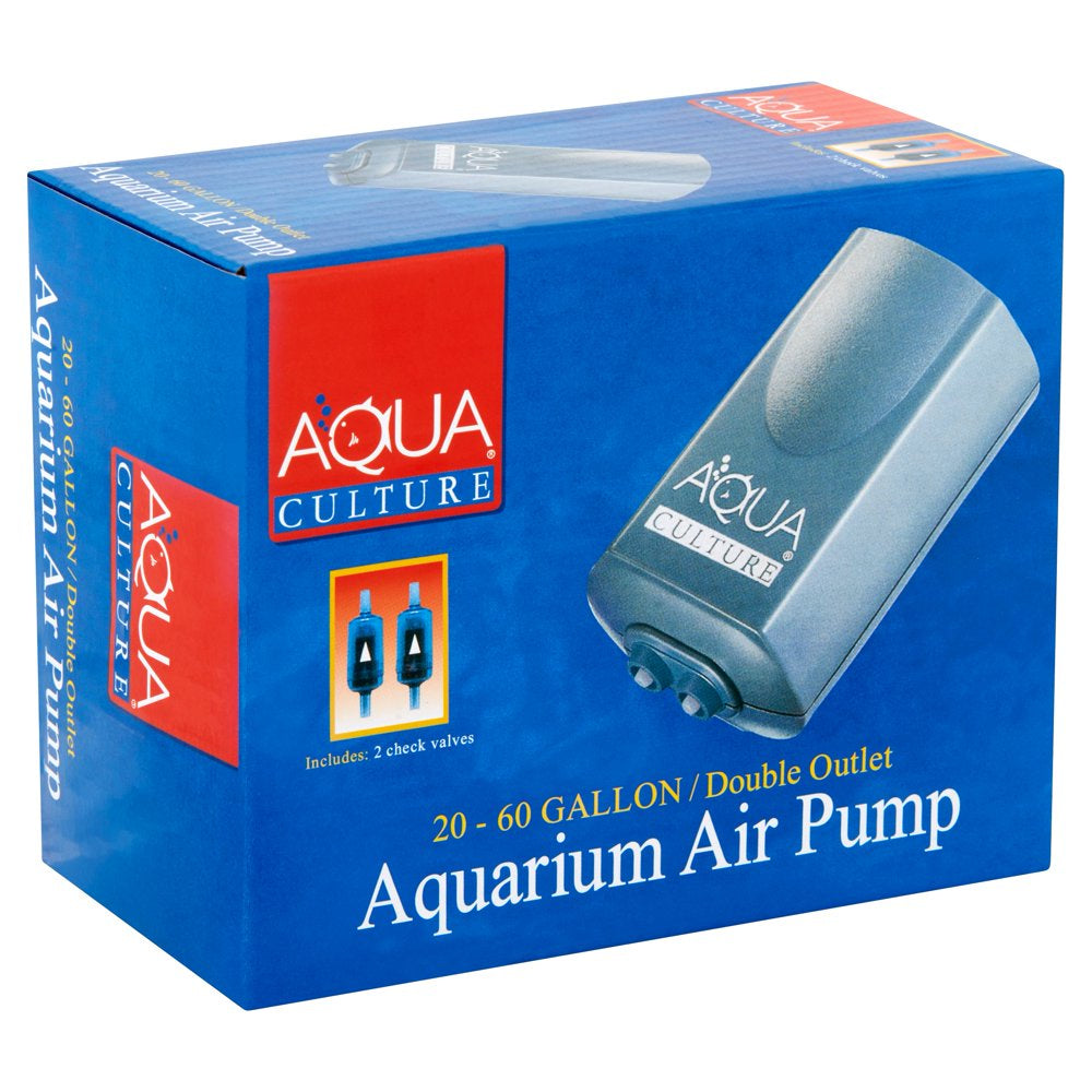 Aqua Culture 20-60-Gallon Double Outlet Aquarium Air Pump Animals & Pet Supplies > Pet Supplies > Fish Supplies > Aquarium & Pond Tubing Wal-Mart Stores, Inc.   