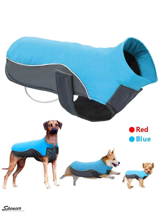 Spencer Winter Dog Coat Vest Windproof Reflective Warm Dog Jackets Pet Apparel for Small Medium Large Dogs Outdoor Walking "M-5XL" Animals & Pet Supplies > Pet Supplies > Dog Supplies > Dog Apparel Spencer 2XL(25.98" Chest,16.5" Neck) Red 