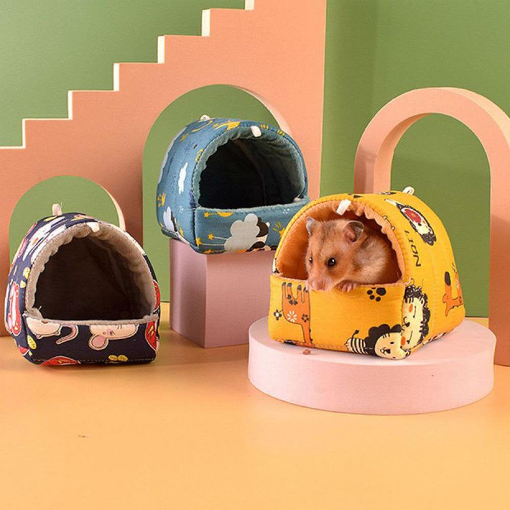 Clearance Hamster House Guinea Pig Hamster Cotton Bed House Small Animal Nest Warm Small Pet Accessories for Rodent Guinea Pig Hedgehog Animals & Pet Supplies > Pet Supplies > Small Animal Supplies > Small Animal Bedding Praeter   