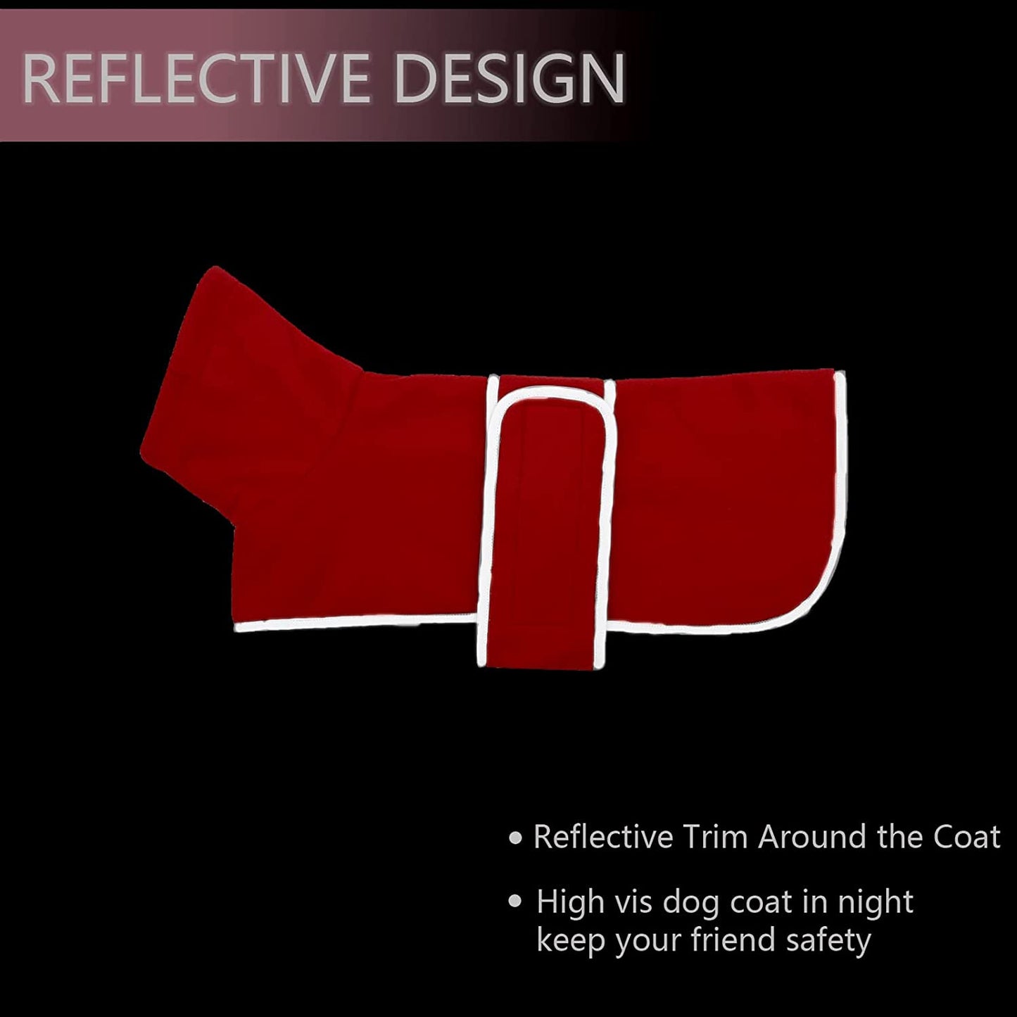 Dachshund Coats Sausage Dog Fleece Coat in Winter Miniature Dachshund Clothes with Hook and Loop Closure and High Vis Reflective Trim Safety - Red - S Animals & Pet Supplies > Pet Supplies > Dog Supplies > Dog Apparel Morezi   