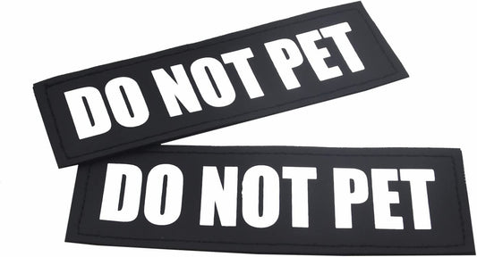 2 Pack Reflective Service Dog Patches with Hook Back for Pet Collar Vest Harness - 3 Sizes Animals & Pet Supplies > Pet Supplies > Dog Supplies > Dog Apparel PetBazaar DO NOT PET S 