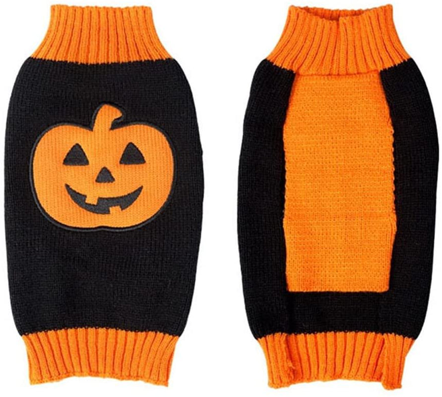 Bellaven Pet Clothes the Halloween Pumpkin Cat Dog Sweater, Dog Knitwear, Dog Apparel, Pet Sweatshirt Animals & Pet Supplies > Pet Supplies > Cat Supplies > Cat Apparel Bellaven   