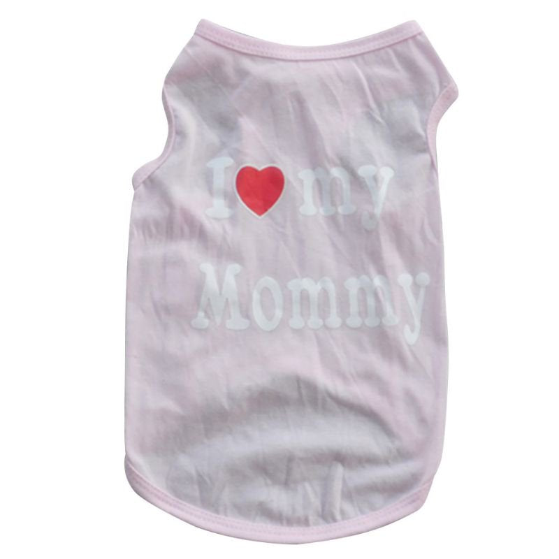 Small Dog Cat Vest Puppy T-Shirt Coat Pet Dog Clothes Summer Apparel Costumes Animals & Pet Supplies > Pet Supplies > Dog Supplies > Dog Apparel Funcee XS Pink-Daddy 