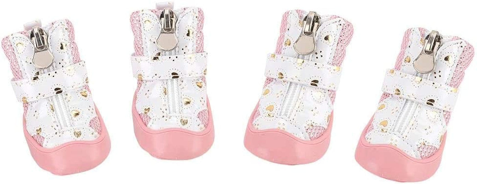 DAUERHAFT 4Pcs/Lot Pink Breathable Dog Boots Pet Dog Shoes Puppy Non-Slip Breathable Mesh Outdoor Walking Boots Suitable for Aily Wearing (Size:3) Animals & Pet Supplies > Pet Supplies > Dog Supplies > Dog Apparel DAUERHAFT   