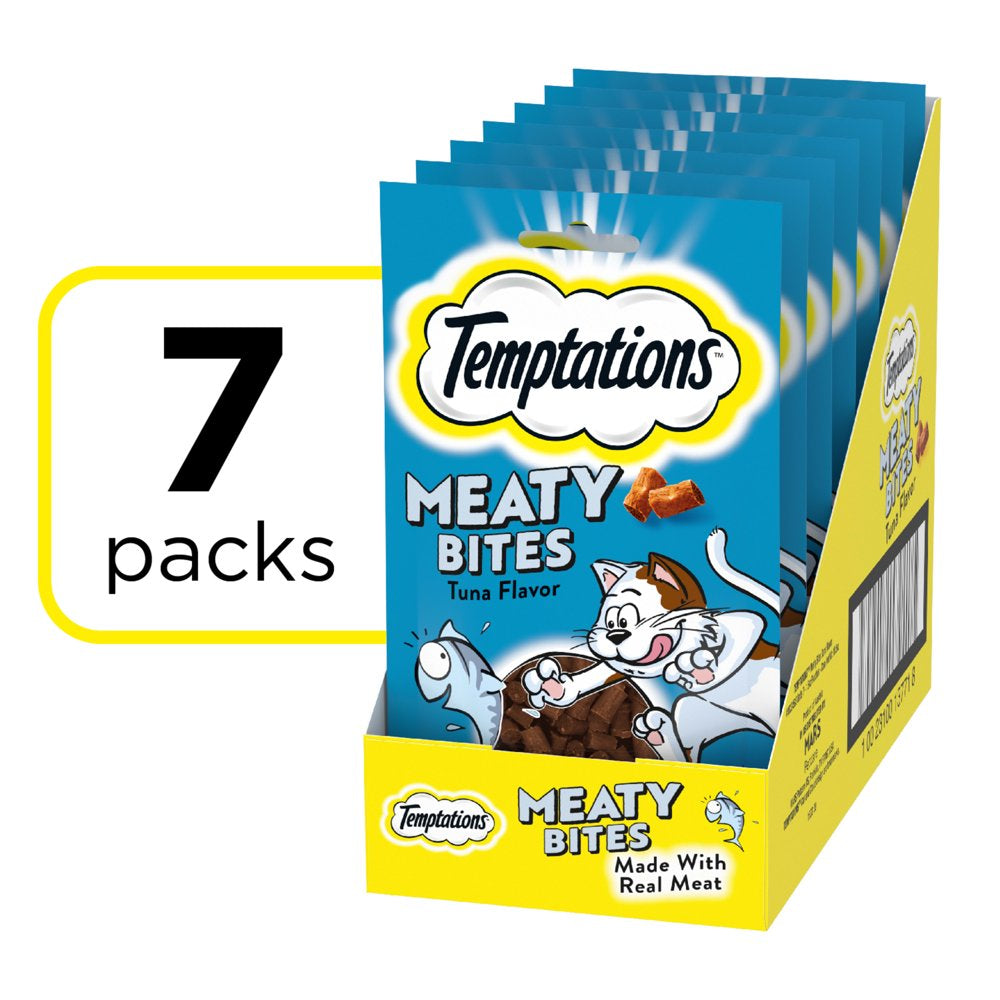 TEMPTATIONS Meaty Bites, Soft and Savory Cat Treats, Tuna Flavor, 1.5 Oz. Pouch Animals & Pet Supplies > Pet Supplies > Cat Supplies > Cat Treats Mars Petcare   