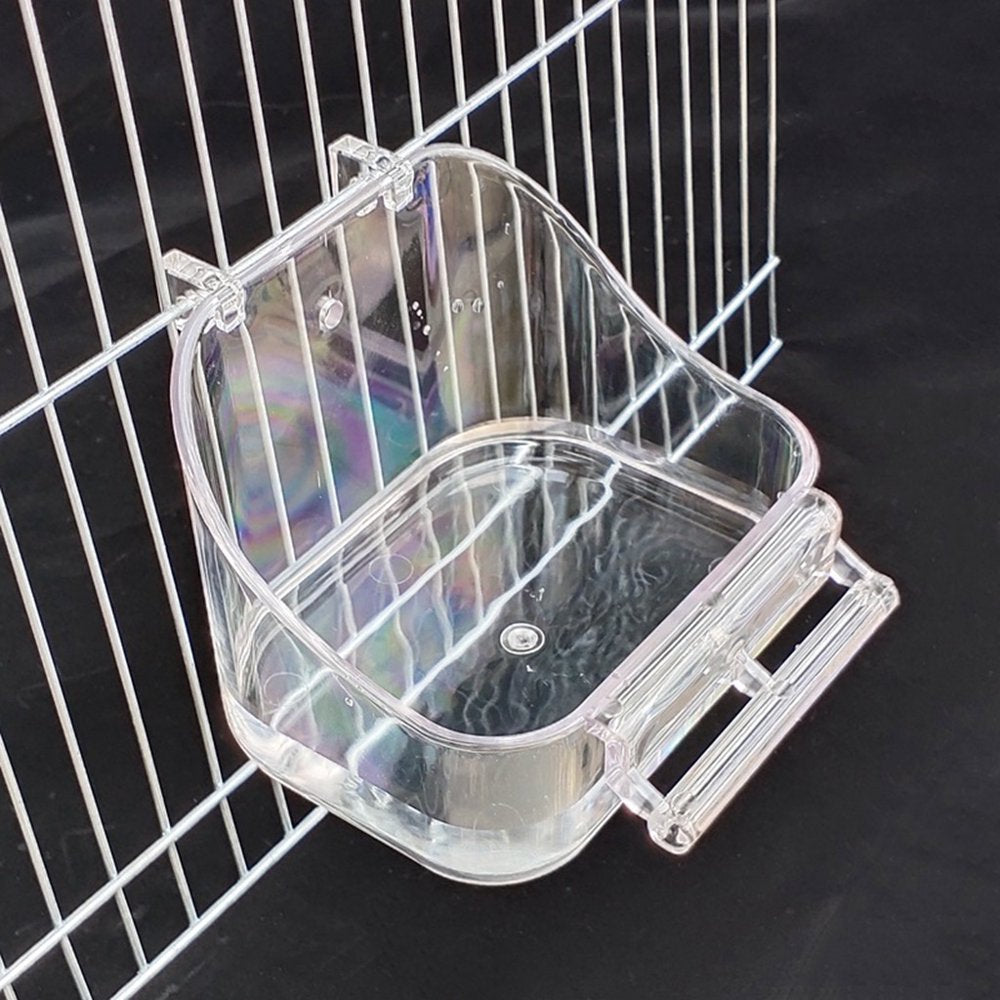 Pet Bird Bath Box Parrot Bathing Tub Bird Cage Accessory for Parakeet Canary Animals & Pet Supplies > Pet Supplies > Bird Supplies > Bird Cage Accessories BYDEZCON   
