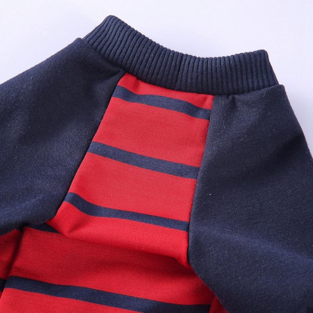 Lemetow Cotton Stripe Pets Dogs 4 Legged Pajamas Homewear Puppy Apparel Jumpsuit Homewear All Seasons Romper Animals & Pet Supplies > Pet Supplies > Dog Supplies > Dog Apparel LEMETOW   