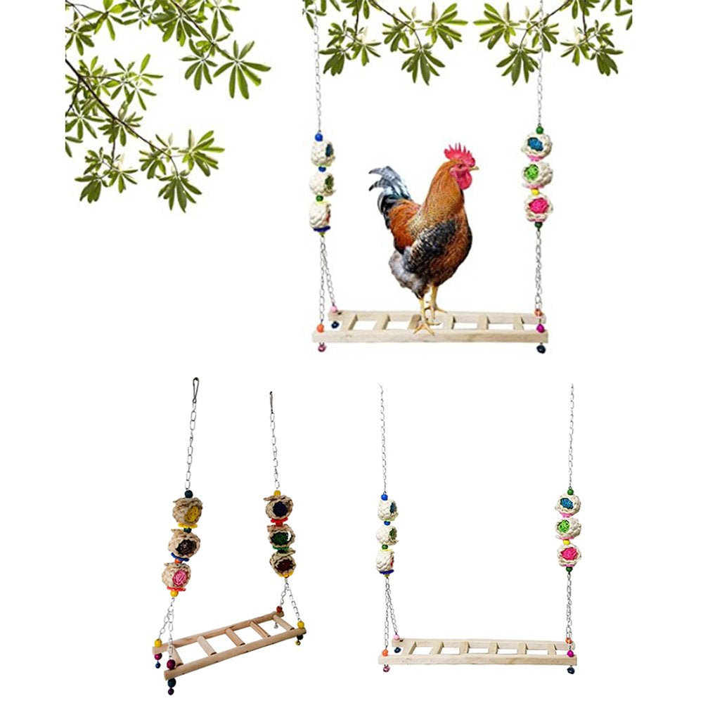 Chicken Ladder Birds Perch Chicken Toy Chicken Large Birds Ladder-A Animals & Pet Supplies > Pet Supplies > Bird Supplies > Bird Ladders & Perches Menolana   