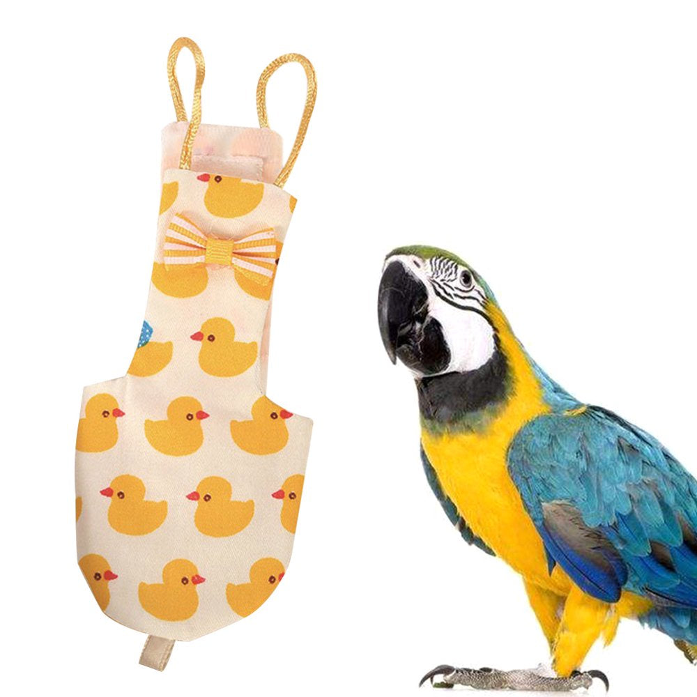 Washable Reusable Parrot Flight Suits Budgie Bird Diaper Funny Bird Flying Suit Liners Bird Nappy Pee Pad Hand Made Clothes for Cockatiel Animals & Pet Supplies > Pet Supplies > Dog Supplies > Dog Diaper Pads & Liners VHUNT   