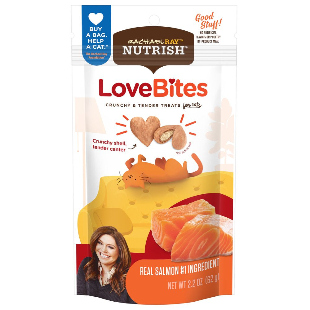 Rachael Ray Nutrish Love Bites Cat Treats, Salmon 2.2 Ounce Bag Animals & Pet Supplies > Pet Supplies > Cat Supplies > Cat Treats The J.M. Smucker Company   