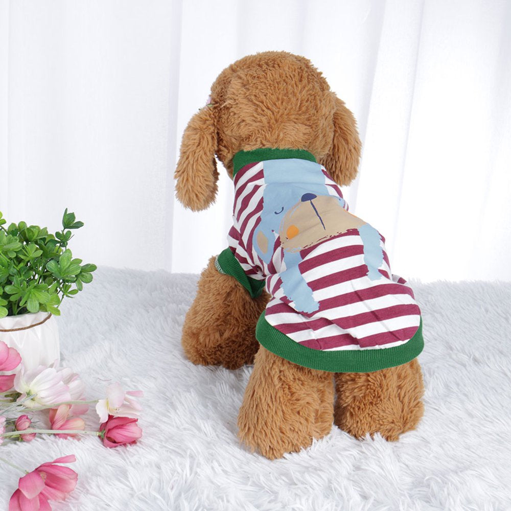 Pet T Shirt Spring Fall Dog Puppy Small Pet Cat Apparel Clothes Vest Clothing Printed, M #1 Animals & Pet Supplies > Pet Supplies > Cat Supplies > Cat Apparel Unique Bargains S #13 
