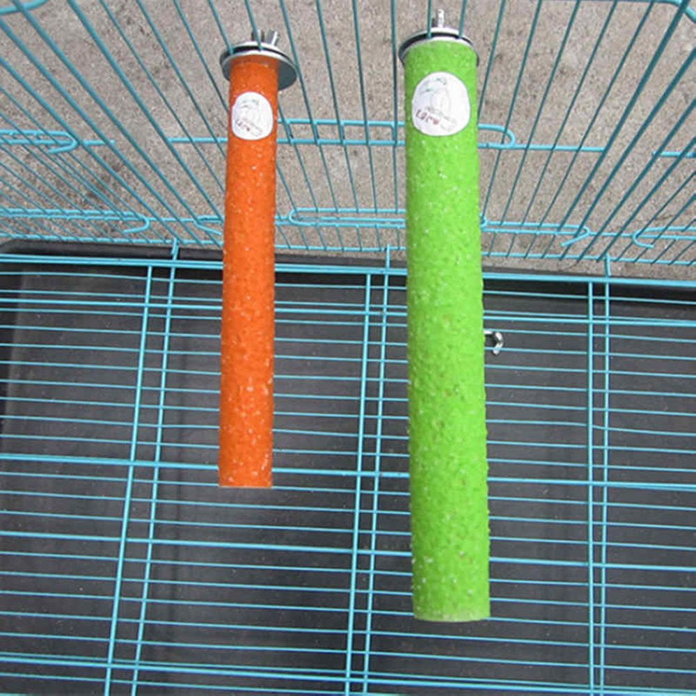 Walbest 3Pcs Wood Stand Paw Grinding Stick Toy Colorful Pet Bird Cage Stand Rod for Bird Parrot Budgies Parakeet Cockatiels Cage Accessories (Random Color 5.5") Animals & Pet Supplies > Pet Supplies > Bird Supplies > Bird Cage Accessories Walbest   