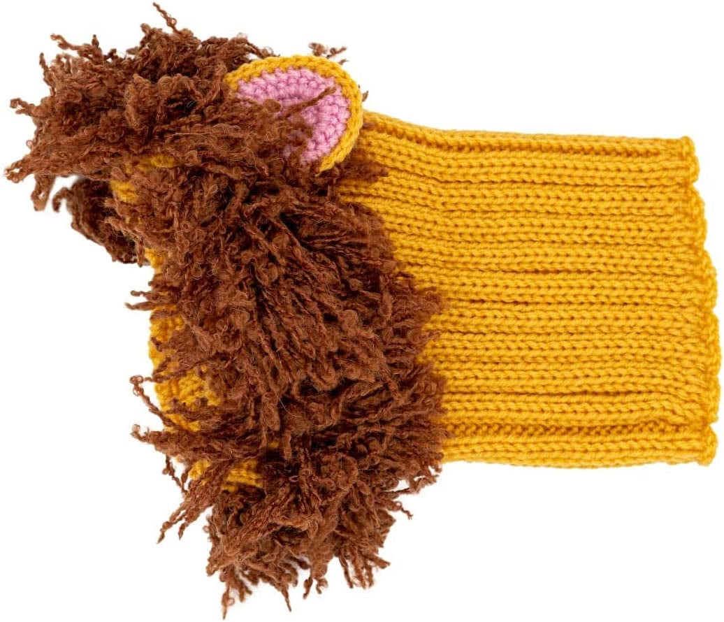 Zoo Snoods Lion Mane Costume for Dogs, Large - Warm No Flap Ear Wrap Hood for Pets, Dog Outfit for Winters, Halloween, Christmas & New Year, Soft Yarn Ear Covers Animals & Pet Supplies > Pet Supplies > Dog Supplies > Dog Apparel Zoo Snoods   