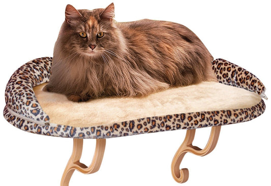 K&H Kitty Sill Pet Cat Bed, Brown