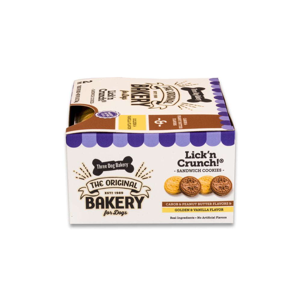 Three Dog Bakery 2Pk Lick'N Crunch Sandwich Cookies Crunchy Dog Treats, 26 Oz. Animals & Pet Supplies > Pet Supplies > Dog Supplies > Dog Treats Three Dog Bakery LLC   