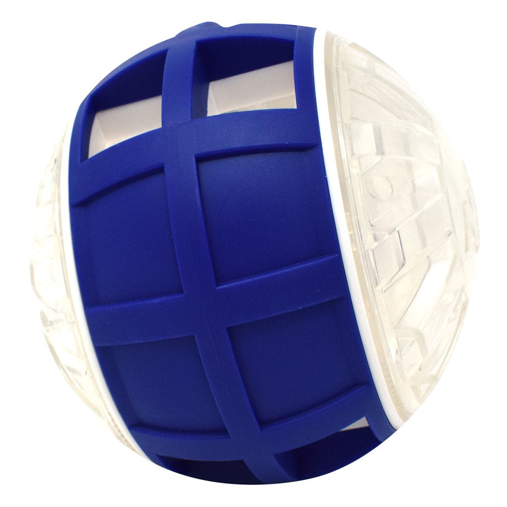 Nerf Dog Puzzle Treat Ball 3.5” Slow Feeder Dog Toy for Small & Medium Dogs, Clear & Blue Animals & Pet Supplies > Pet Supplies > Dog Supplies > Dog Toys Gramercy Products   