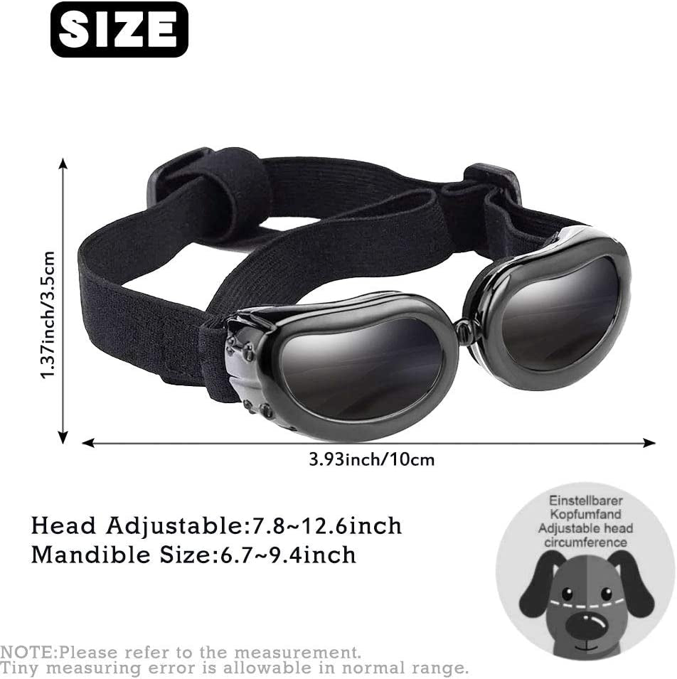 MEEQIAO Dog Sunglasses with Windproof, Anti-Uv Pet Goggles Eye Protection Dog Glasses for Small Pet Black (Black) Animals & Pet Supplies > Pet Supplies > Dog Supplies > Dog Apparel MEEQIAO   