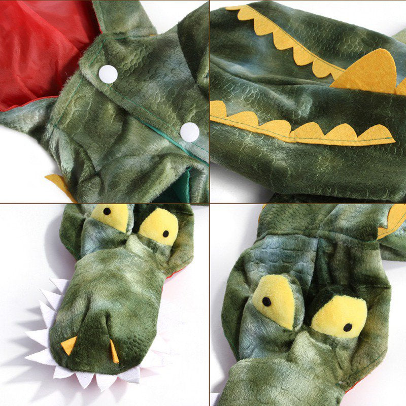 Funny Dog Crocodile Costumes, Pet Halloween Alligator Cosplay Dress, Adorable Cat Apparel Animal Warm Outfits Clothes Animals & Pet Supplies > Pet Supplies > Cat Supplies > Cat Apparel Praeter   