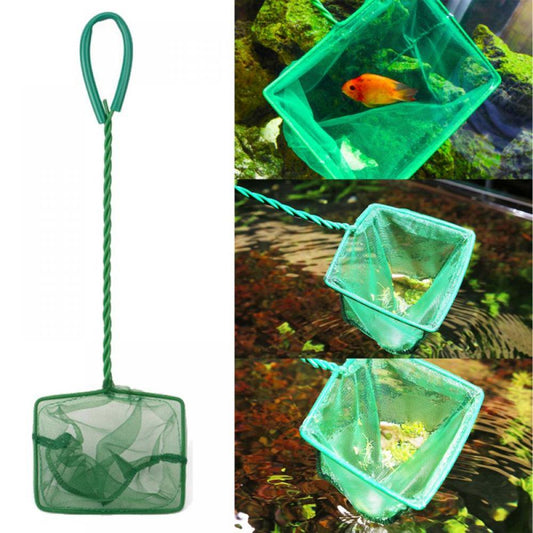 Kernelly Aquarium Fish Net Fine Quick Catch Mesh Nylon Fishing Catch Nets with Plastic Handle - Green (4In, 6In,8In, 10In) Animals & Pet Supplies > Pet Supplies > Fish Supplies > Aquarium Fish Nets Kernelly 10 inchs  