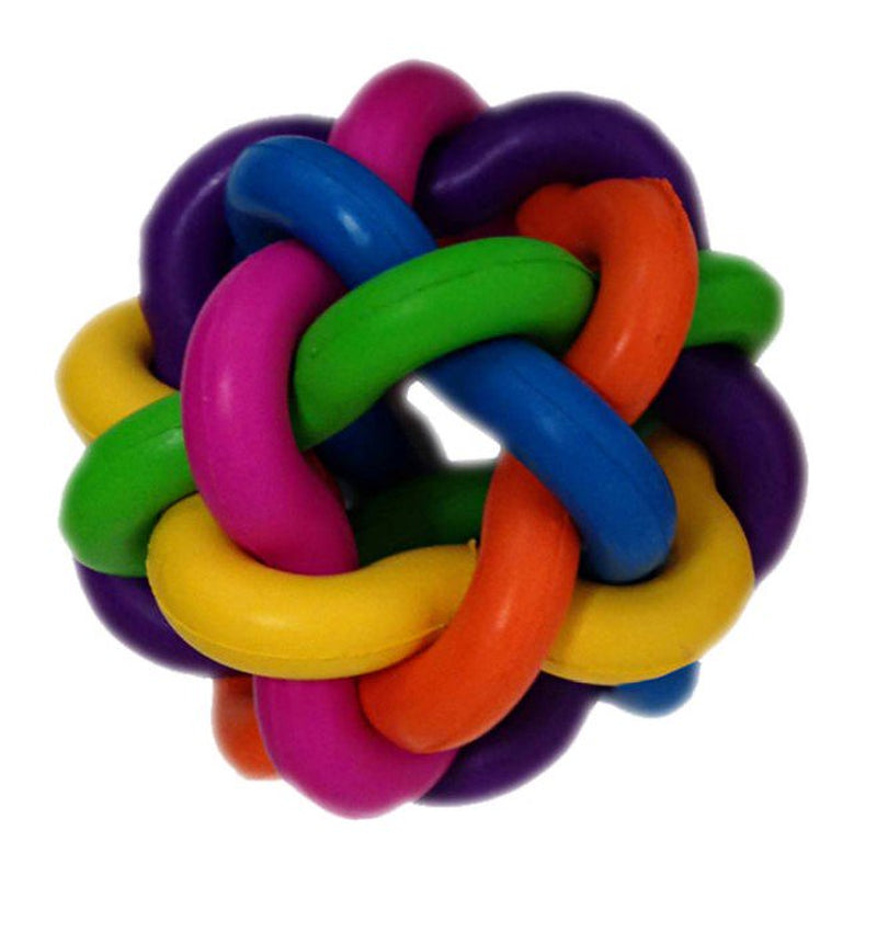 Multipet Nobbly Wobbly Interwoven Floating Ball Rubber Dog Fetch Toy, 4" Animals & Pet Supplies > Pet Supplies > Dog Supplies > Dog Toys Multipet International   