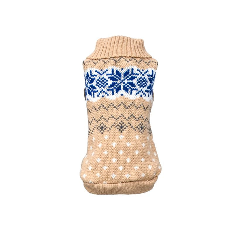 Pet Dog Sweaters, Knitted Classic Pet Sweater Autumn Winter Warm Costume Pet Dog Cat Warm Coat Dog Classic Outfit Knit Sweater Winter Clothes Apparel for Small Puppy,Khaki,Xxl Animals & Pet Supplies > Pet Supplies > Cat Supplies > Cat Apparel LINKABC XS Khaki 