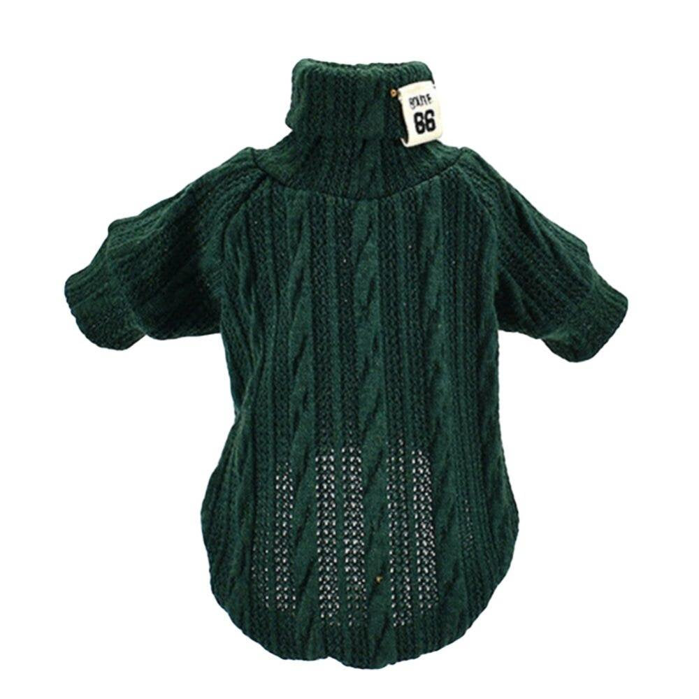 Malisata Winter Dog Knitted Warm Sweaters Coat Pet Thick Clothes Puppy Cozy Apparel Animals & Pet Supplies > Pet Supplies > Dog Supplies > Dog Apparel Malisata M Green 